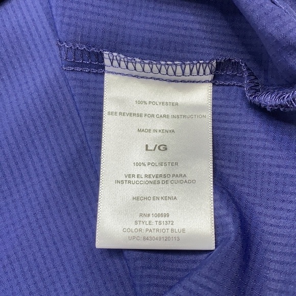 Habit Navy Blue Fishing Solar Protection Short Sleeve Button Up Shirt Large - Picture 6 of 9